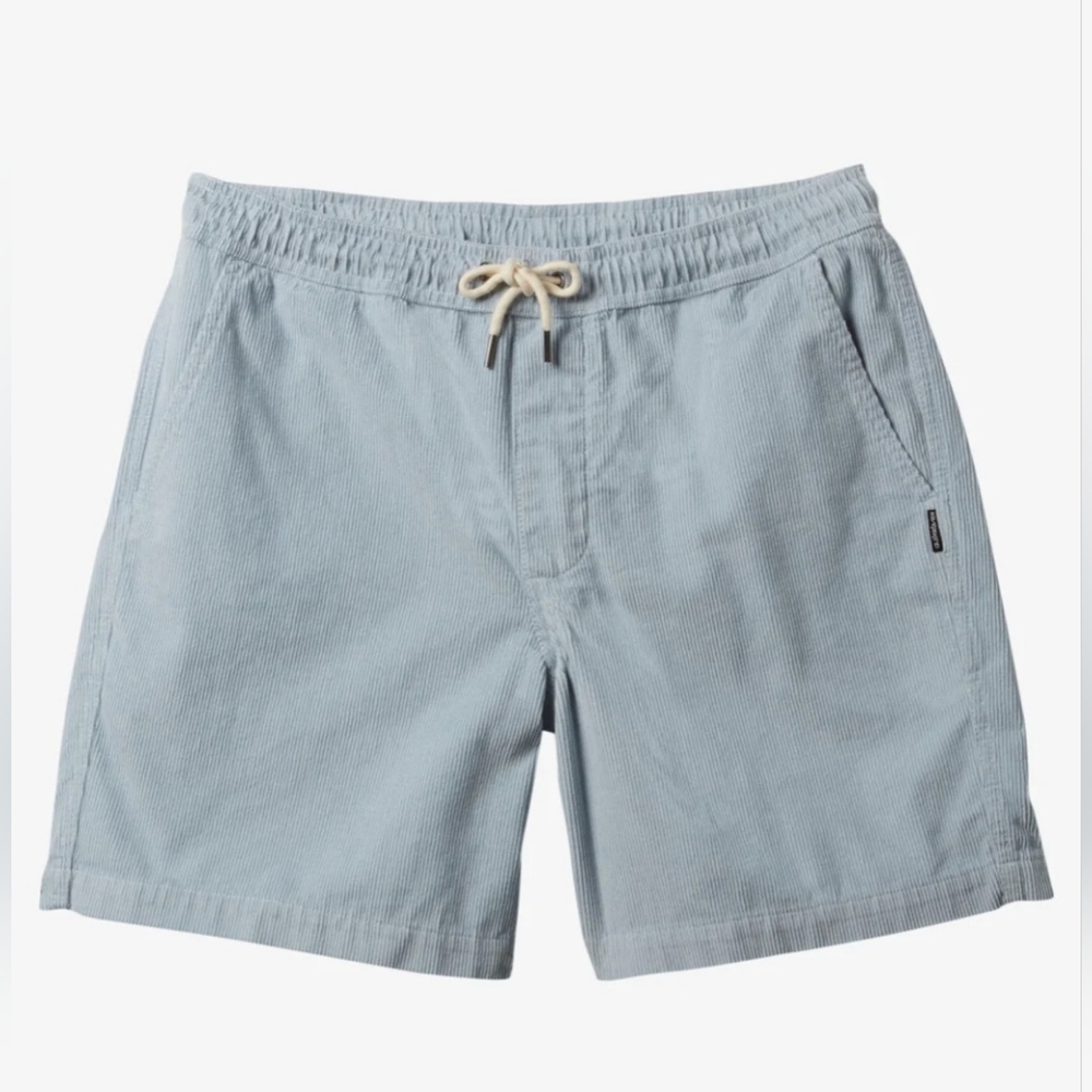 Quiksilver Men's Taxer Cord Shorts, Fog Blue, EUC, S